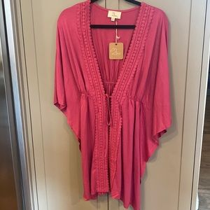 Swimsuit cover up Raspberry pink Love S/M